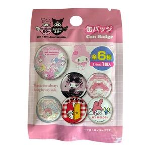 My Melody 50th Anniversary & Kuromi 20th Anniversary Can Badge Blind Bag New